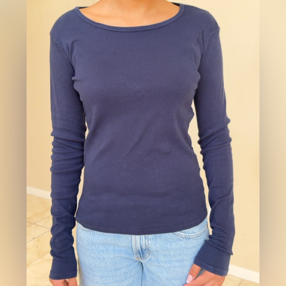 Brandy Melville Dark Blue Long Sleeve Top